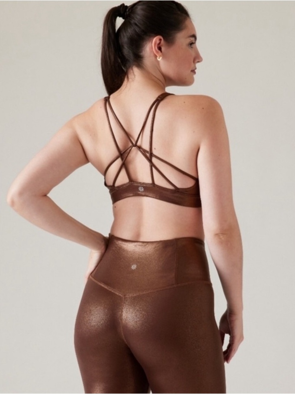 Athleta /// Women’s Solace Bra - A-C Cup - Toasted Brown Shine - Size Medium